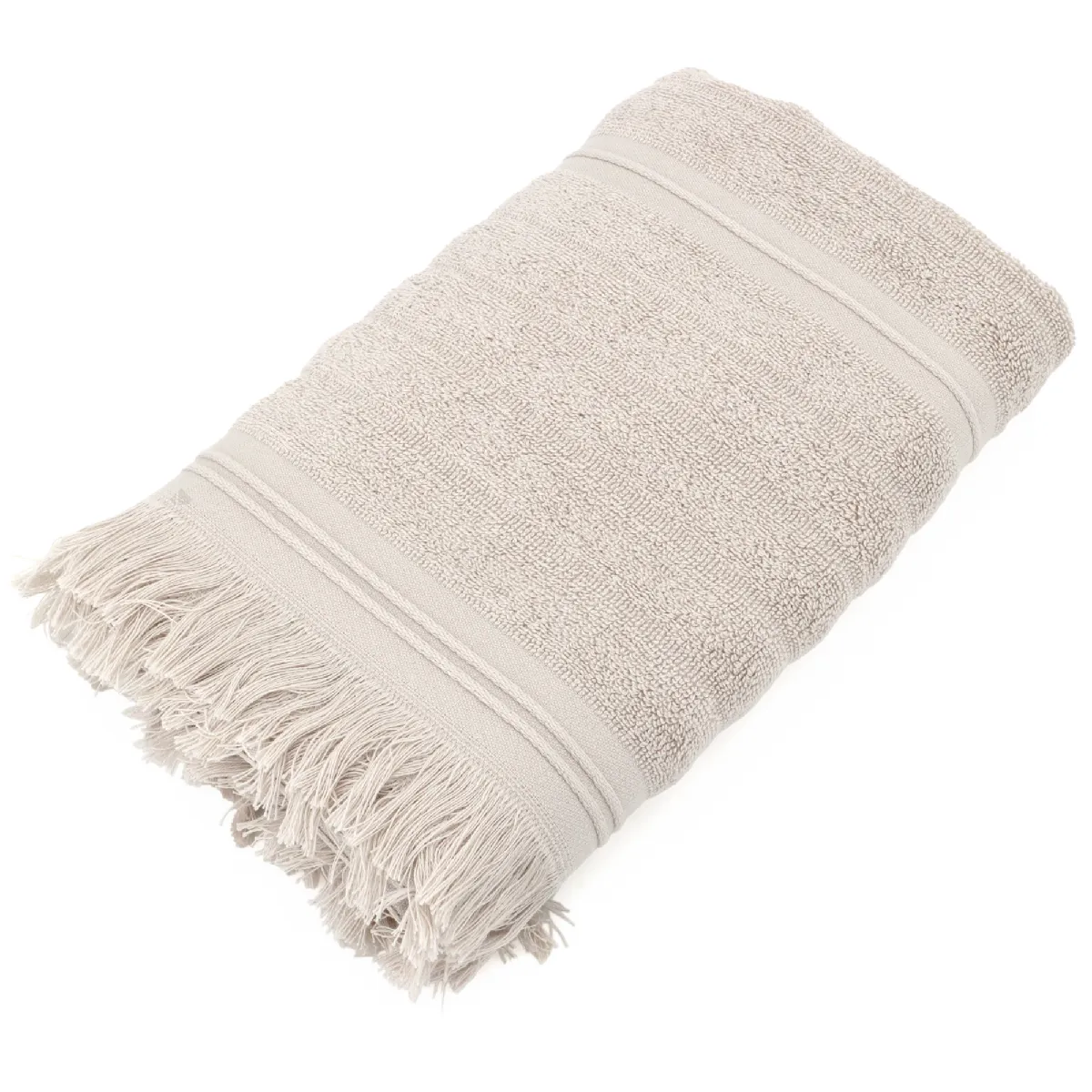 Serviette De Toilette 50x100 Cm Natural Stripes Blanc Crème