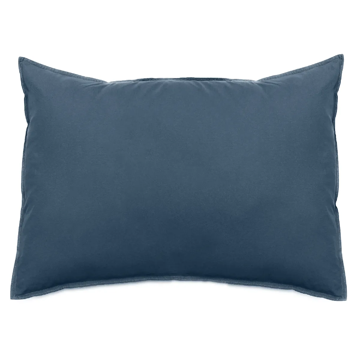 Taie D'oreiller Lin Et Coton 50x70 Cm Collection Opera Bleu Ardoise