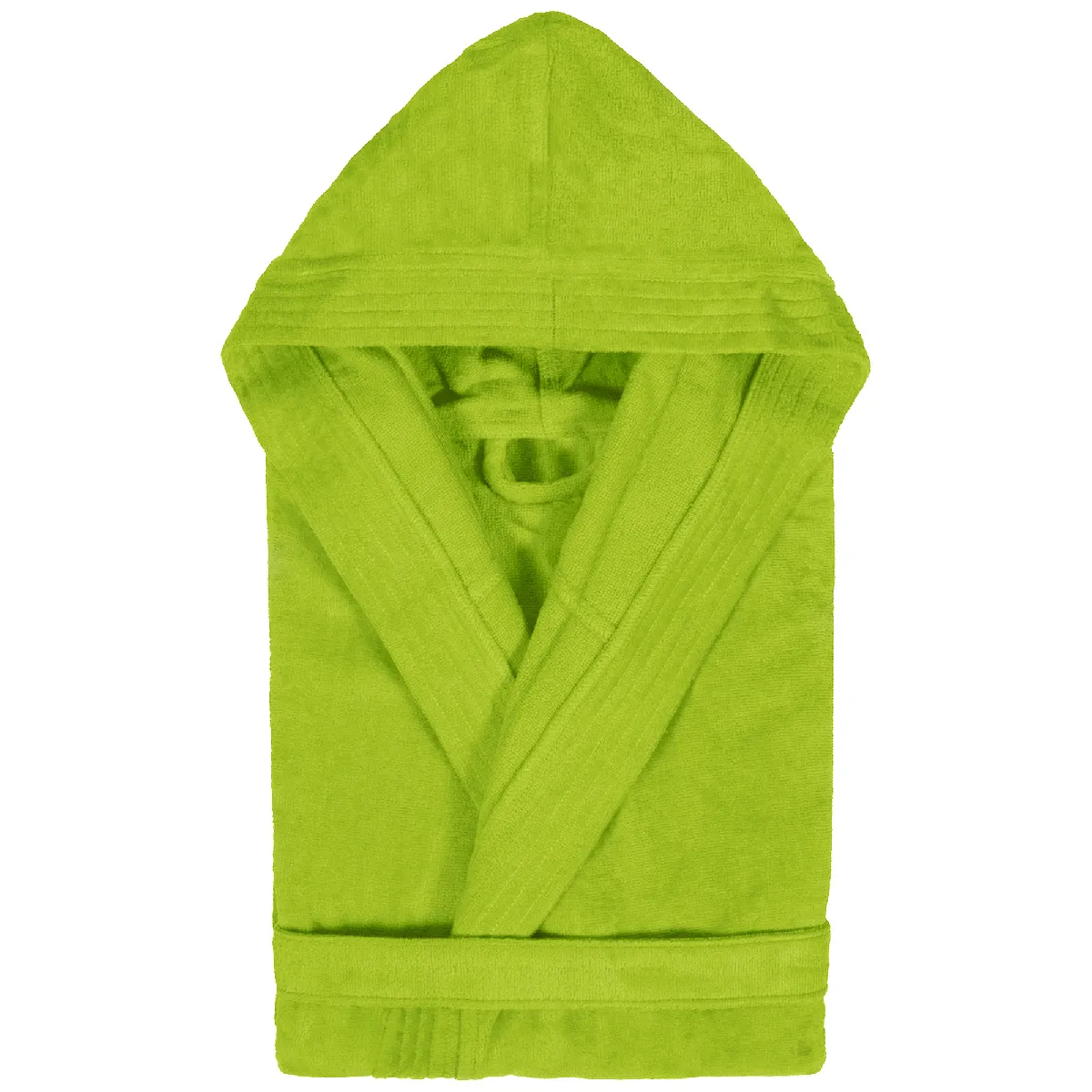 Peignoir À Capuche Enfant Cool Coton 12 Ans Velours Vert Pistache