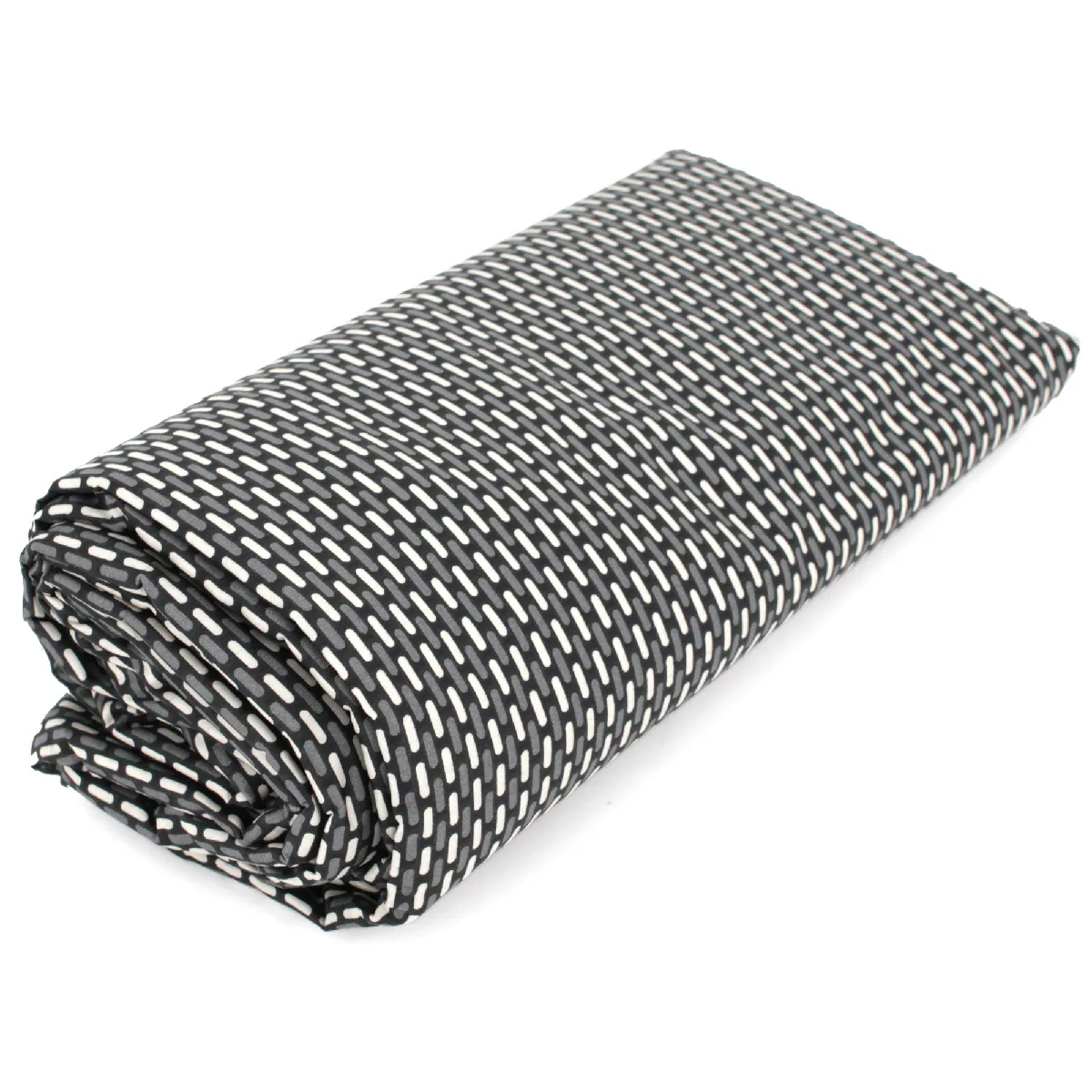 Drap Housse Imprimé 90x190 Cm Bonnet 30 Cm Satin De Coton Enzo Noir