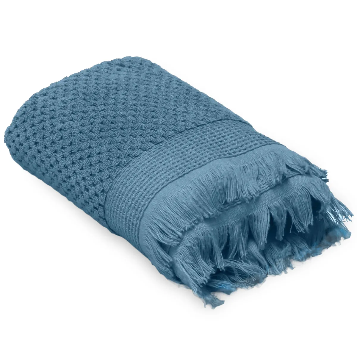 Serviette De Toilette 50x90 Cm Tethys Micro-coton Bleu Orage