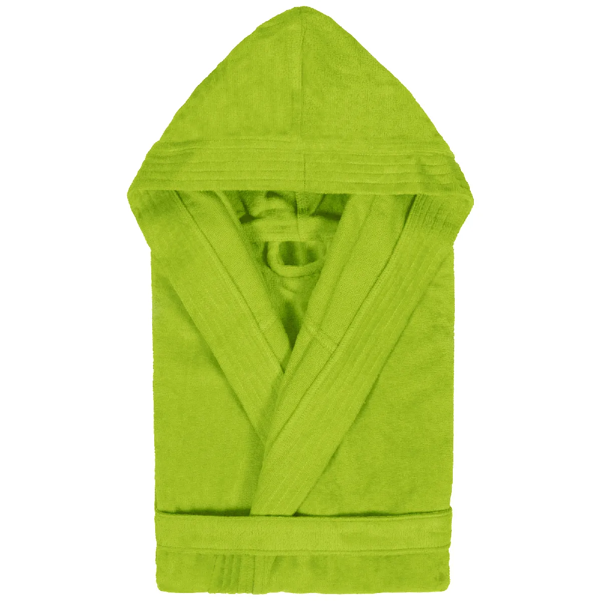 Peignoir À Capuche Enfant Cool Coton 6 Ans Velours Vert Pistache