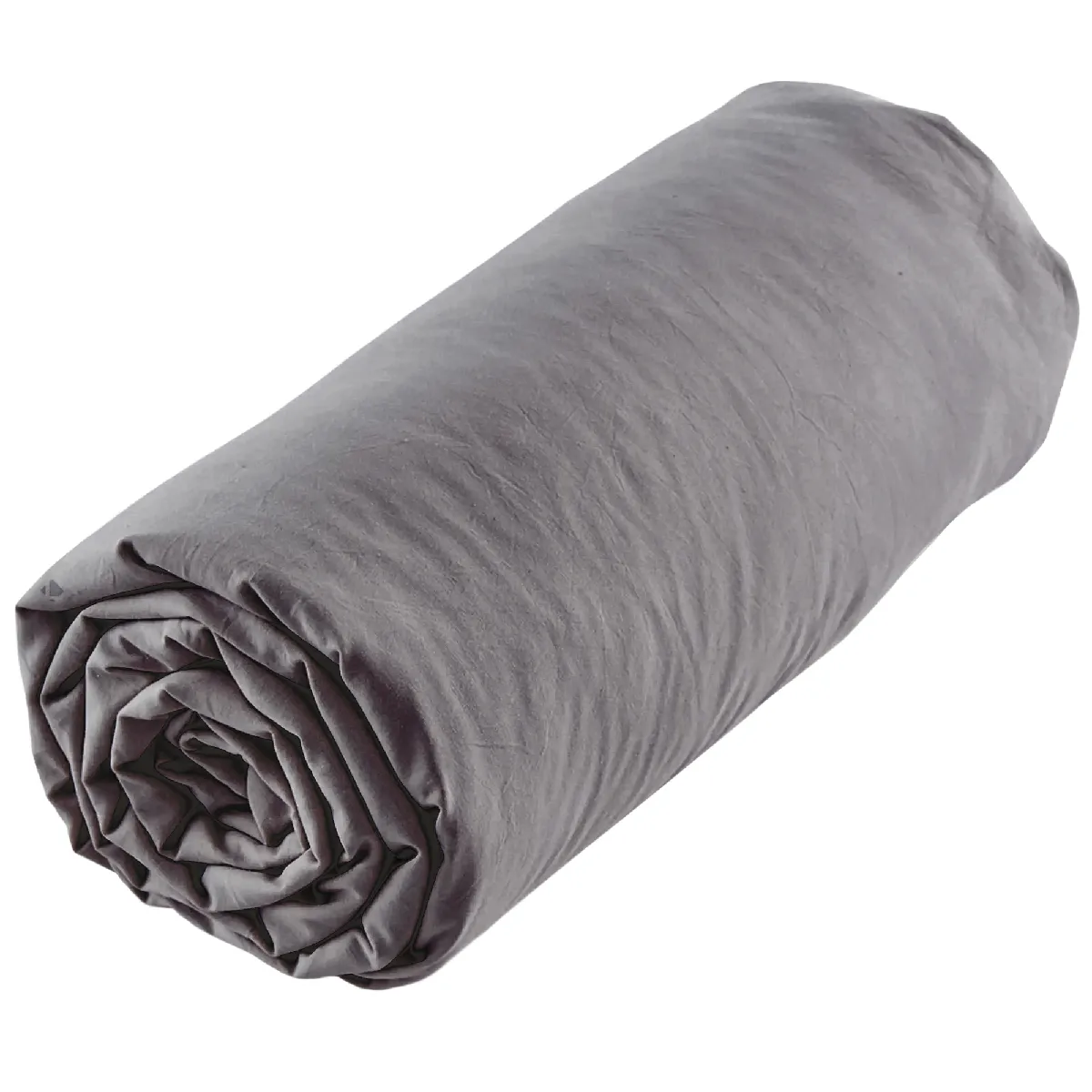 Drap Housse Uni 160x200 Cm Mila Polyester Micro Lavée Gris Anthracite