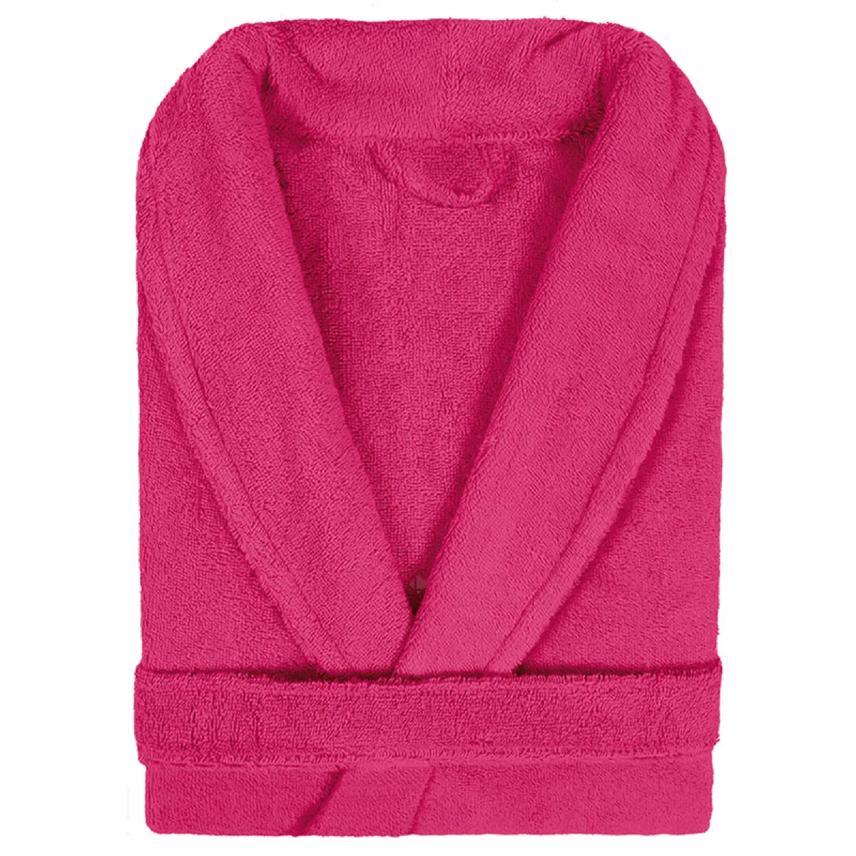 Peignoir Col Châle Adulte Pure Coton S Rose Fuchsia