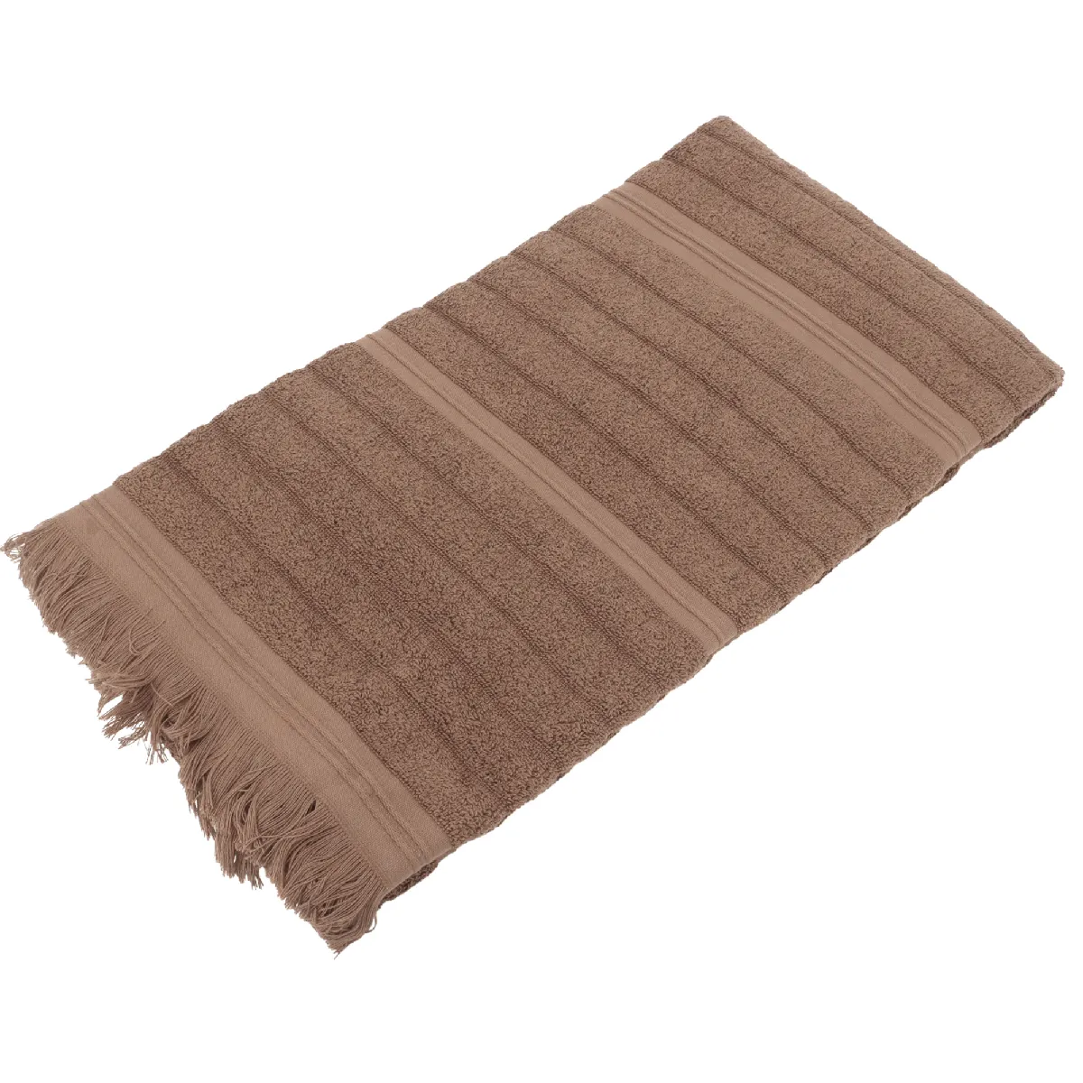 Drap De Douche 70x140 Cm Natural Stripes Marron