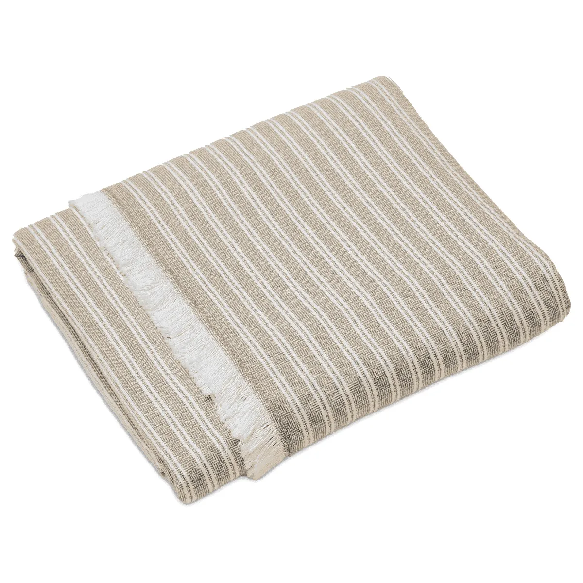 Drap De Plage Coton 90x185 Cm Collection Lili Foutas Marron Camel