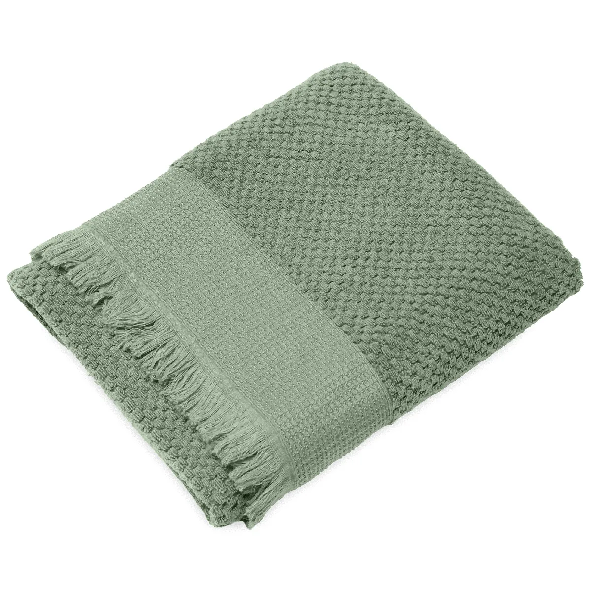Drap De Bain 95x140 Cm Tethys Micro-coton Vert Olive