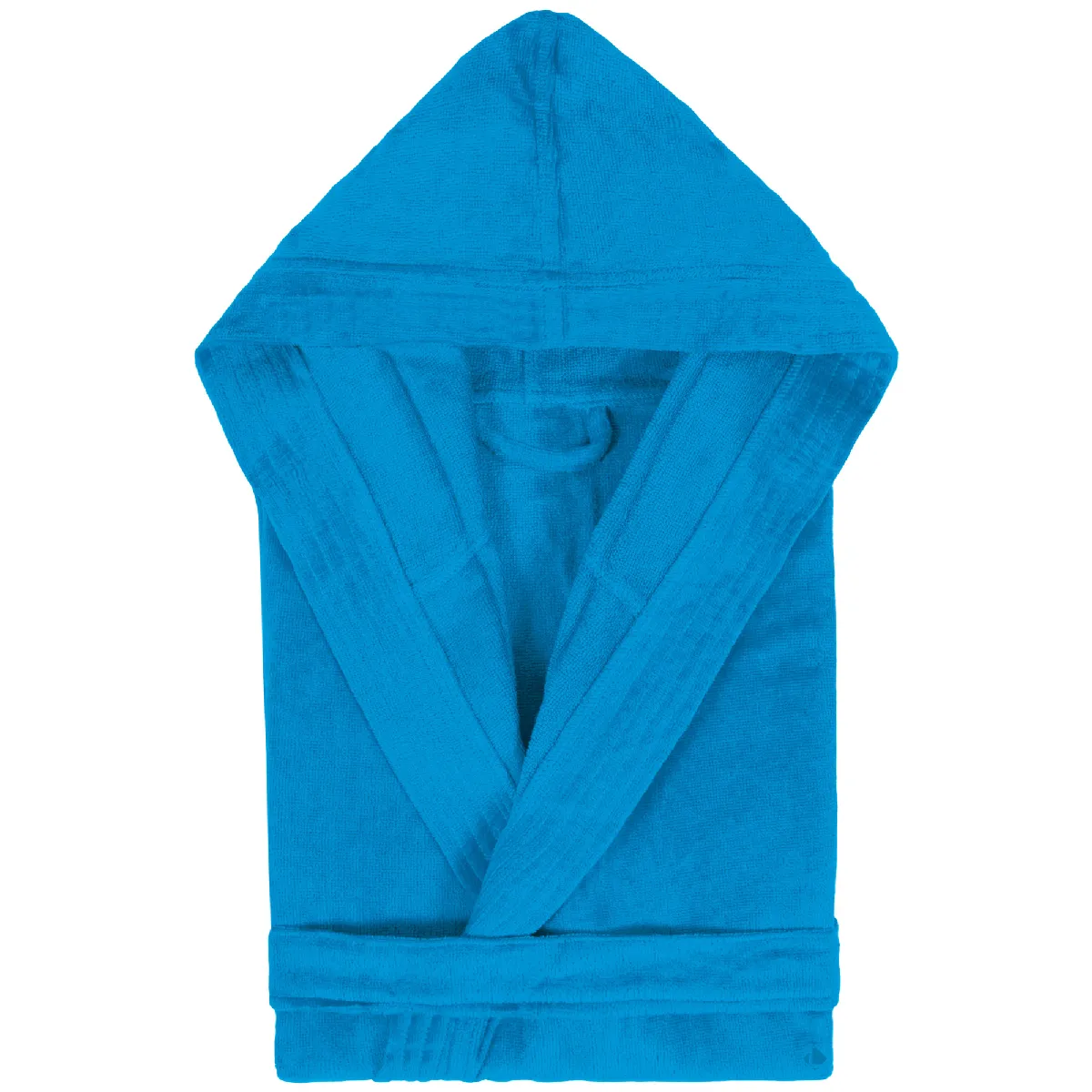Peignoir À Capuche Enfant Cool Coton 12 Ans Velours Bleu Turquoise