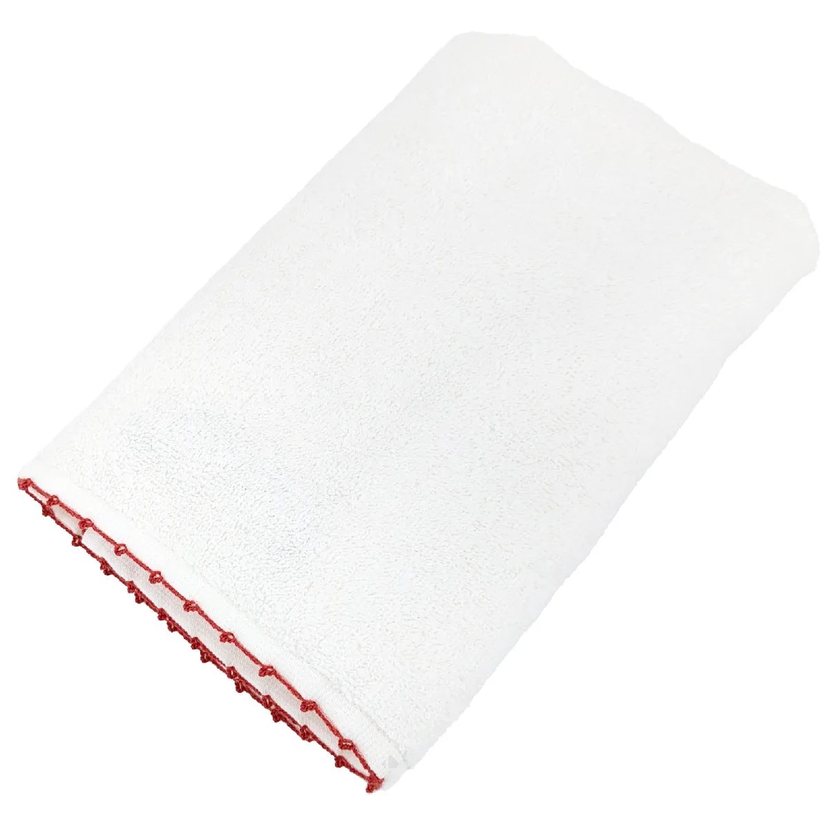 Serviette De Toilette 50x100 Cm Pur Coton Collection Orla Avec Picueta Rose