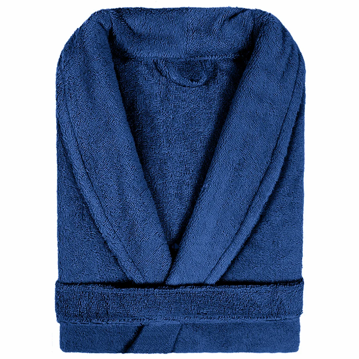 Peignoir Col Châle Adulte Pure Coton S Bleu Ultramar