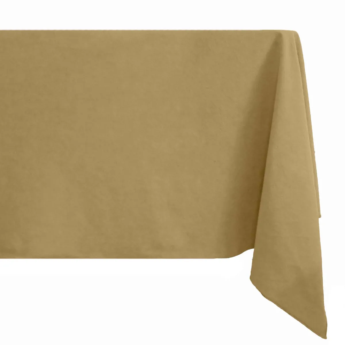 Nappe Rectangulaire Coton Lavé 160x300 Cm Hono Marron Houblon