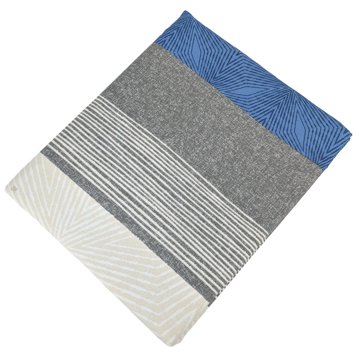 Drap Plat 280x325 Cm Satin De Coton Tiago Bleu Indigo