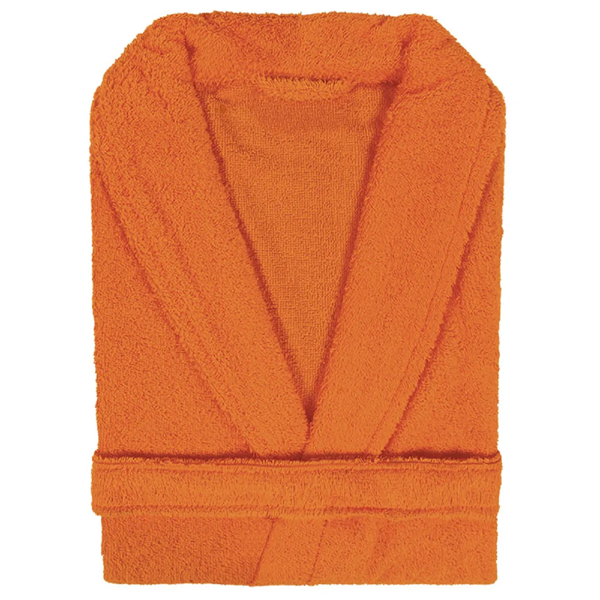 Peignoir Col Châle Adulte Pure Coton M Orange Butane