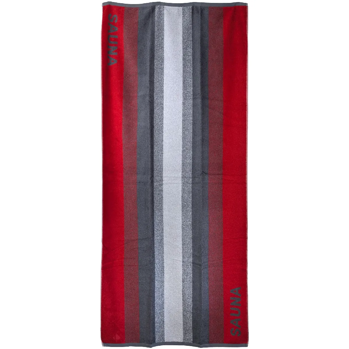 Drap De Sauna 85x200 Cm Pur Coton Collection Sauna À Rayures Rouge