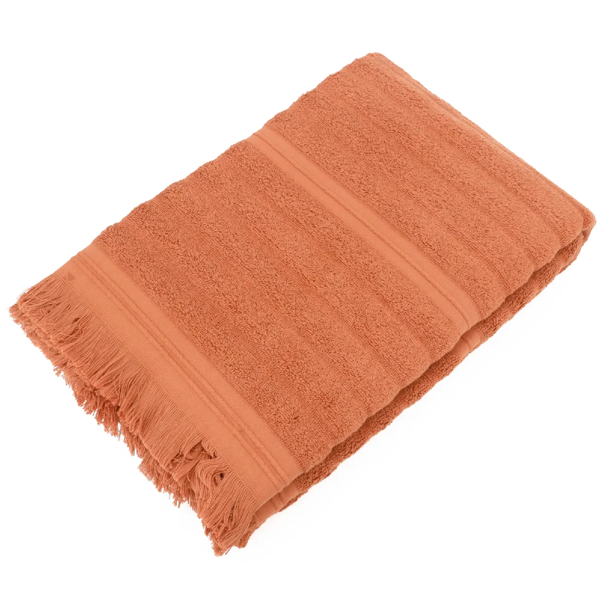 Drap De Bain 100x150 Cm Natural Stripes Ocre