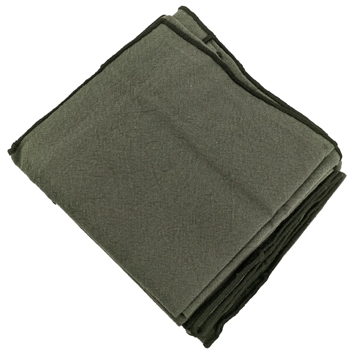 Lot De 6 Serviettes De Table Coton 42x42 Cm Hono Vert Mousse