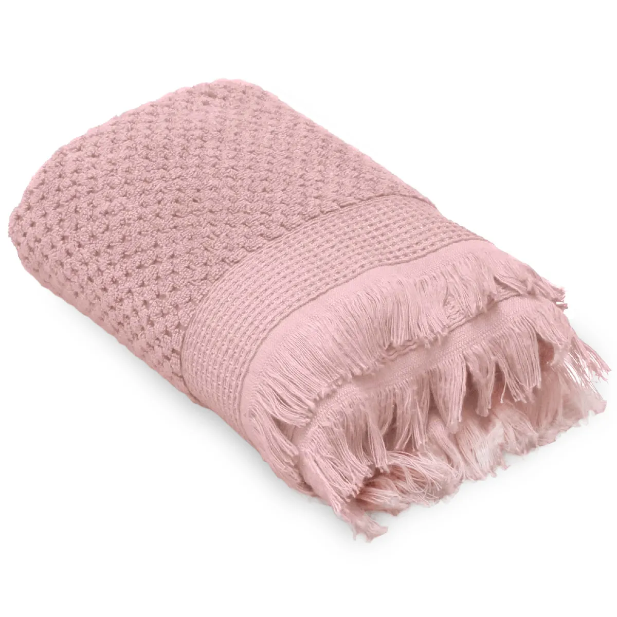 Drap De Bain Jacquard 550 G/m² 95x140 Cm Tethys Micro-coton Rose