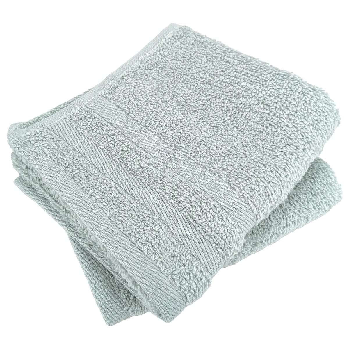Lot De 2 Serviettes Invité 33x50 Cm Efficience Pure Vert Eden