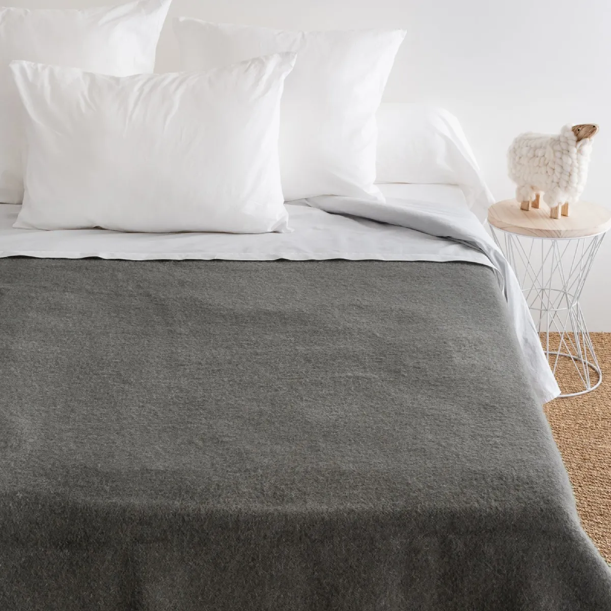 Linnea Volta Plaid 240 X 300 Cm Laine Gris