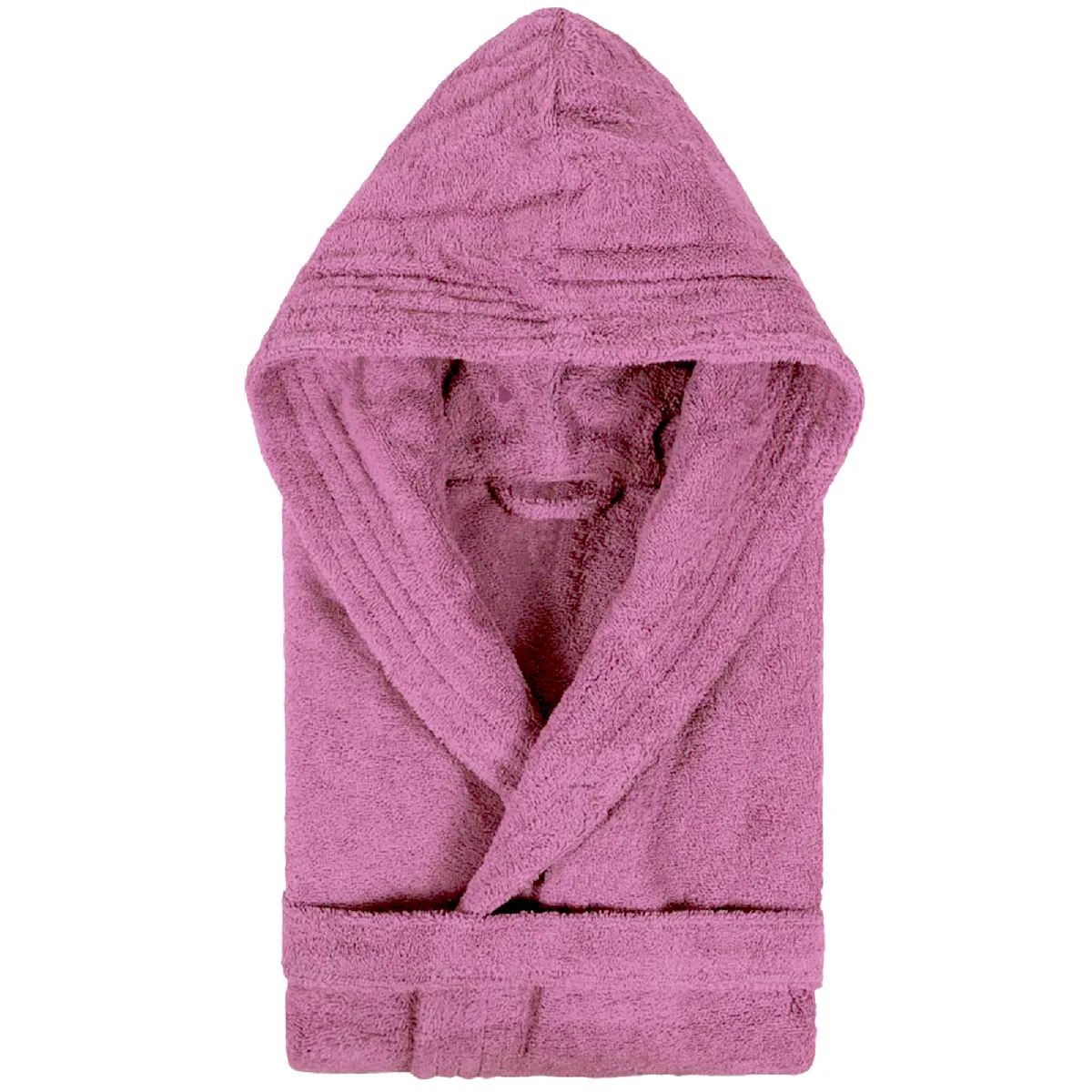 Peignoir À Capuche Adulte Pure Coton L Rose Lavande