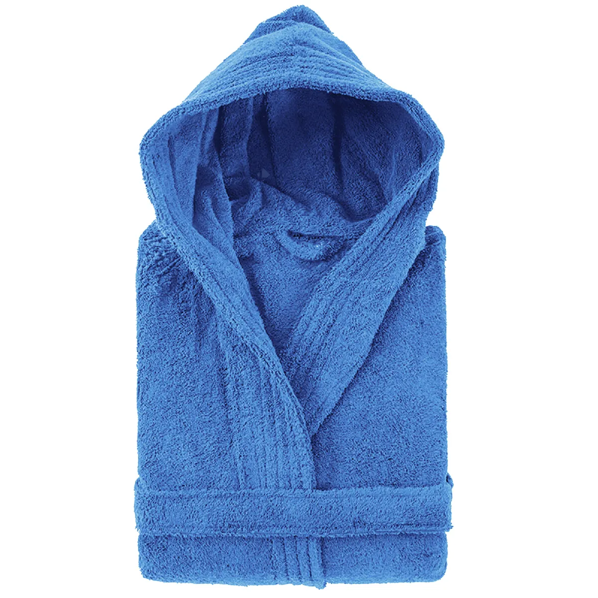 Peignoir À Capuche Adulte Pure Coton M Bleu Mer