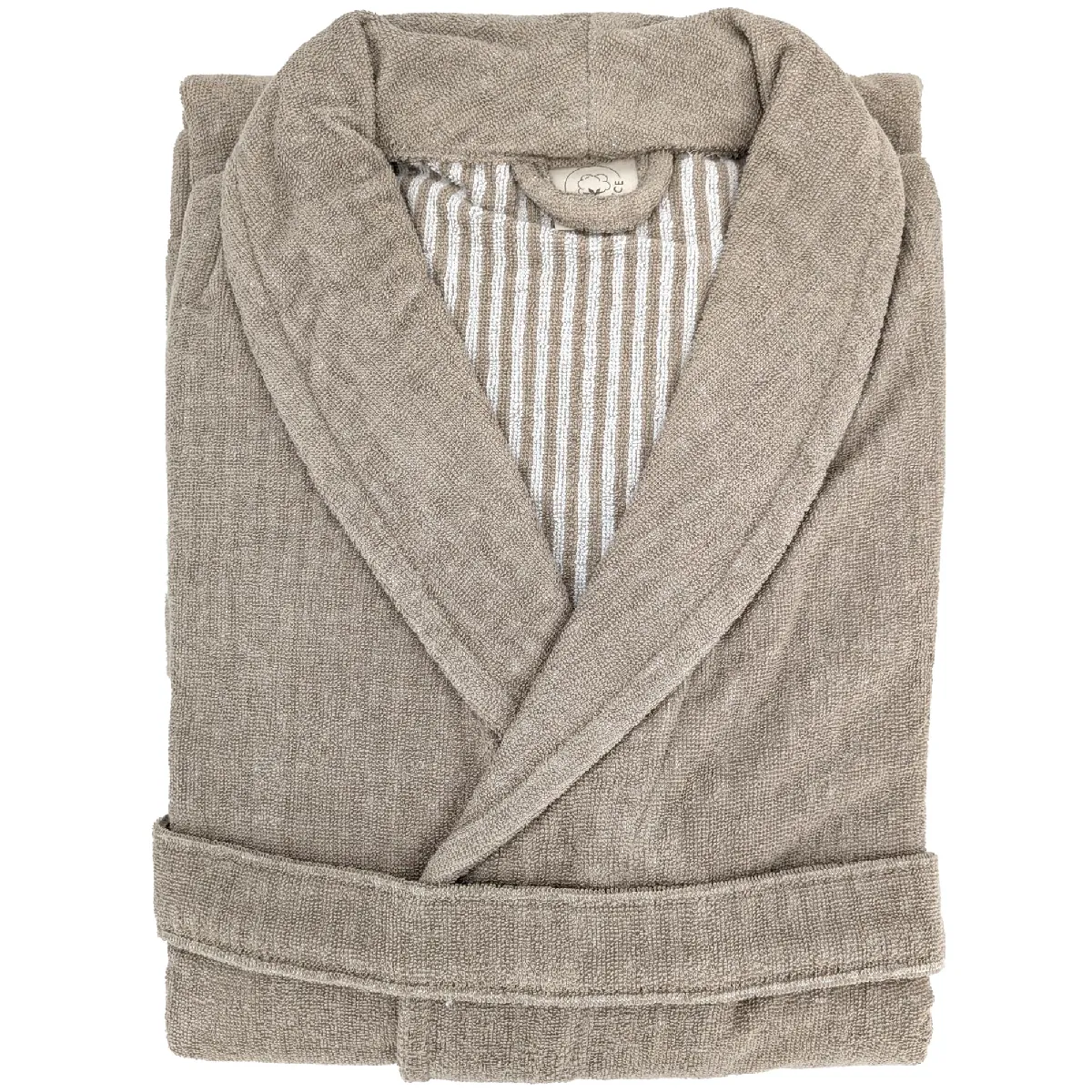 Peignoir Col Châle Adulte Efficience Pure Coton S Marron Roble