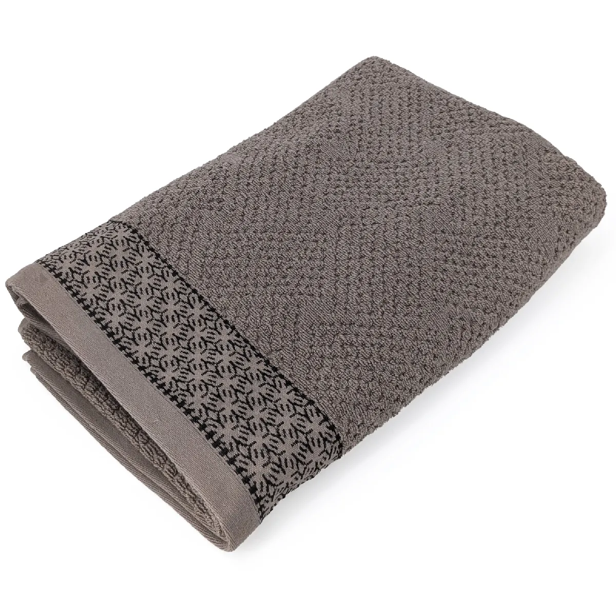 Drap De Douche 70x140 Cm Pur Coton Collection Osaka Fleurs Marron