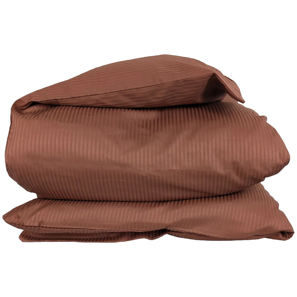 Housse De Couette 140x200 Cm Satin De Coton Grand Hôtel Marron