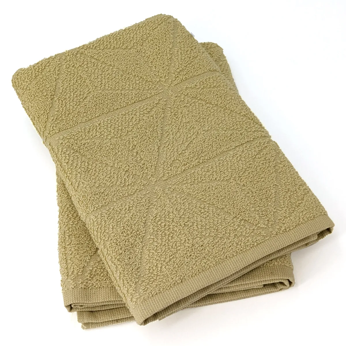 Lot De 2 Torchons De Cuisine Pur Coton 50x50 Cm Optical Vert Menthe
