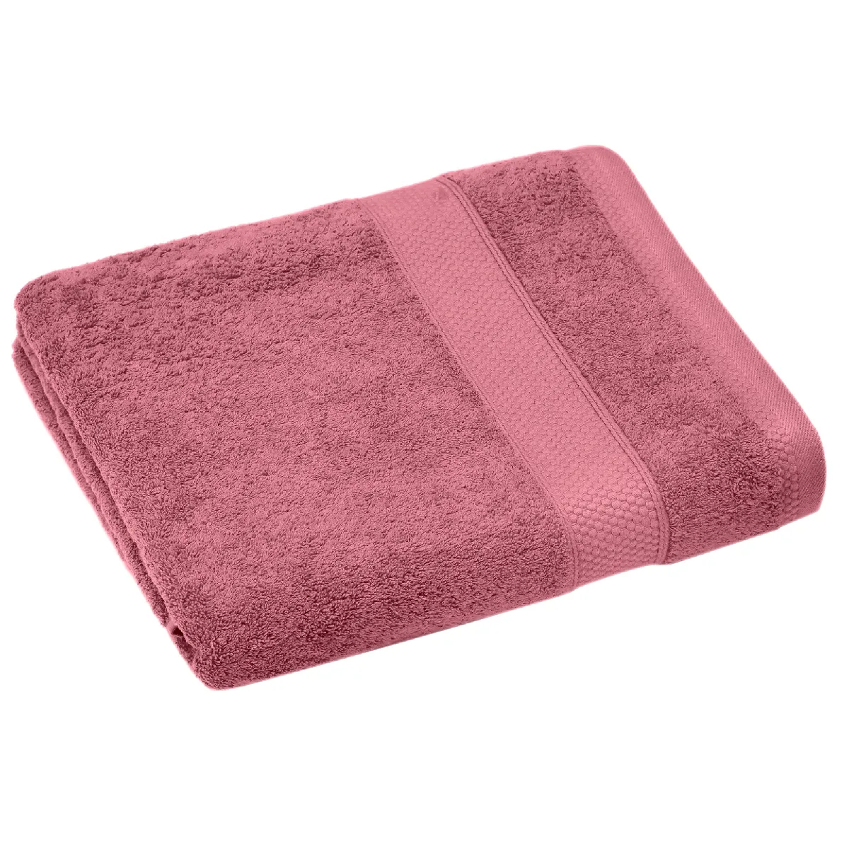 Serviette De Toilette Coton 550g/m2 50x90 Cm Naïa Rose Bois De Rose
