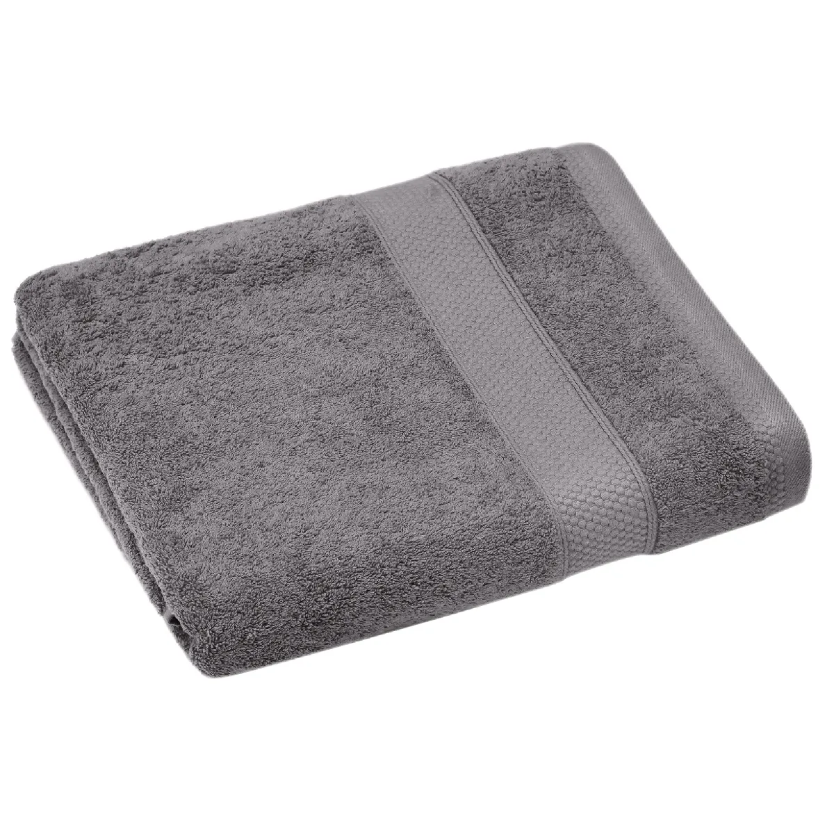 Serviette De Toilette Coton 550g/m2 50x90 Cm Naïa Gris Ardoise