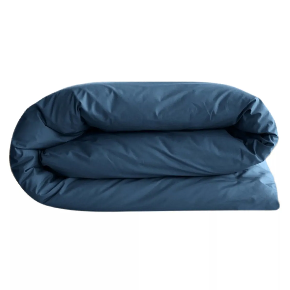 Housse De Couette Uni 280x240 Cm Percale De Coton Manoir Bleu Marine