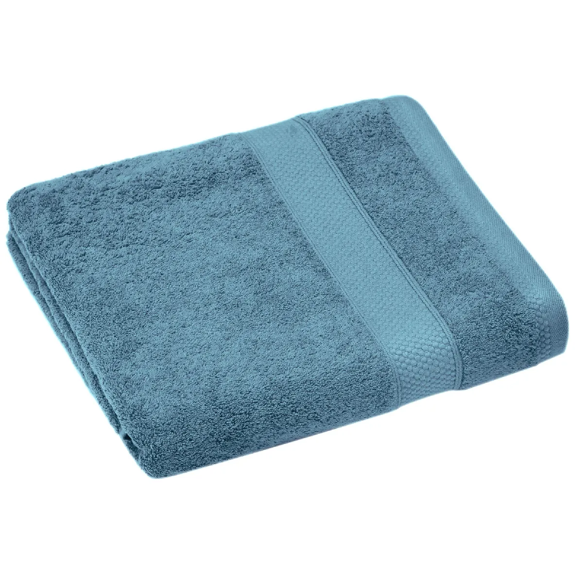 Drap De Douche Coton 550g/m2 70x130 Cm Naïa Bleu Cérulé