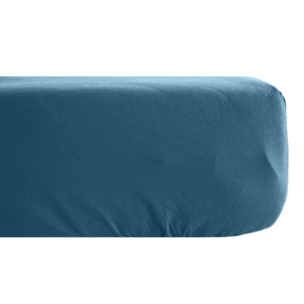 Drap Housse 160x200 Cm Mousseline De Coton Opera Bleu Marine