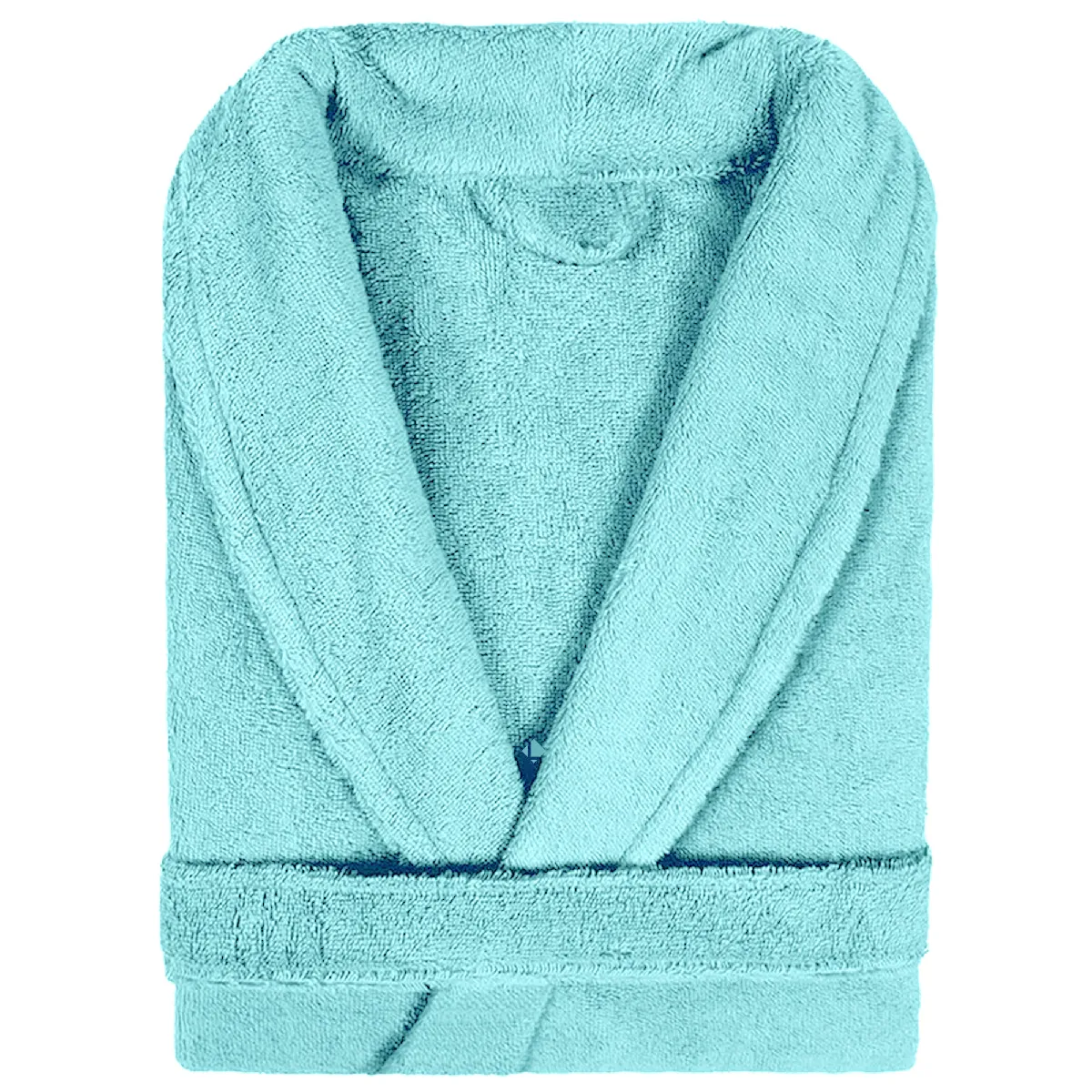 Peignoir Col Châle Adulte Pure Coton L Vert Aguaverde