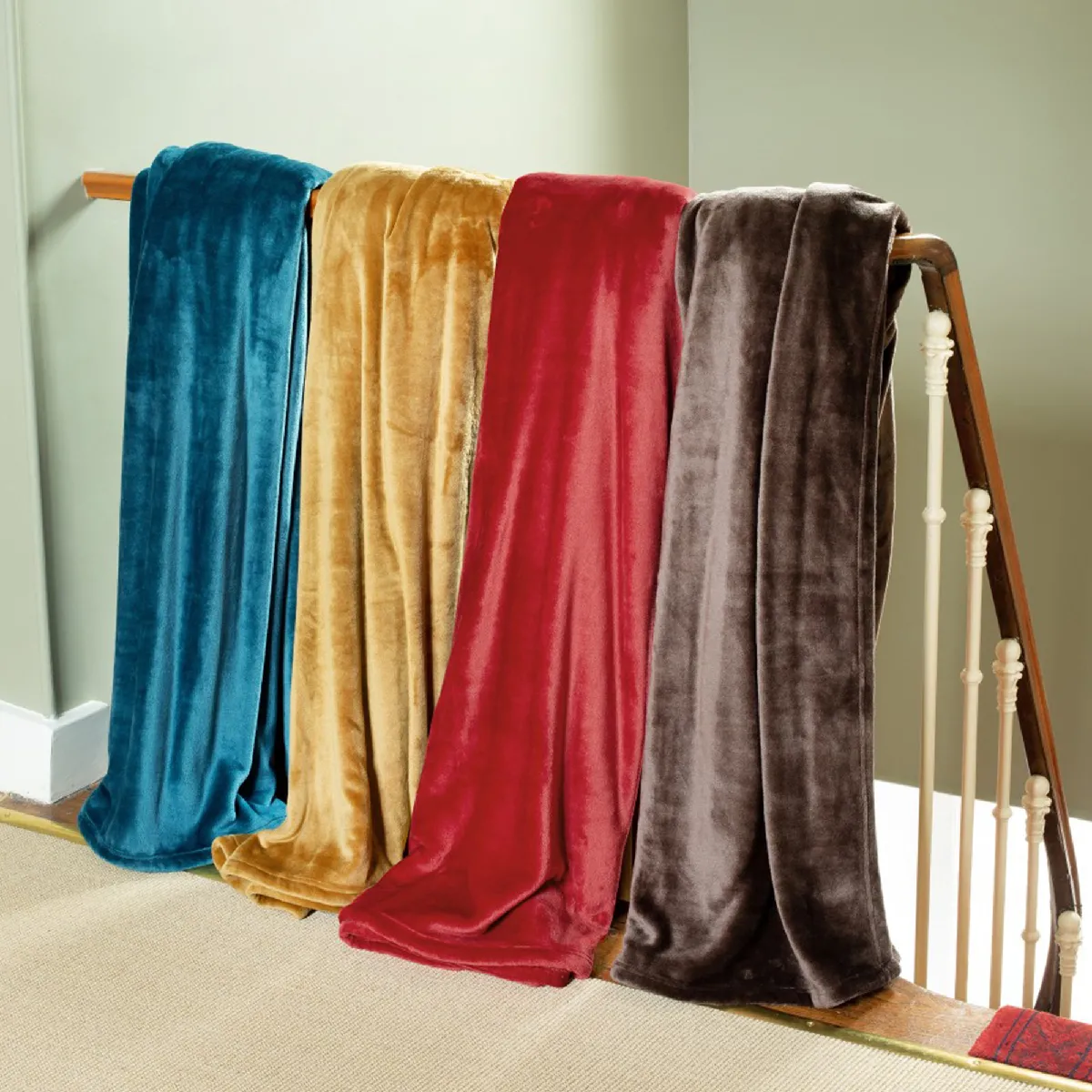 Linnea Velvet Plaid 180 X 220 Cm Polyester Marron