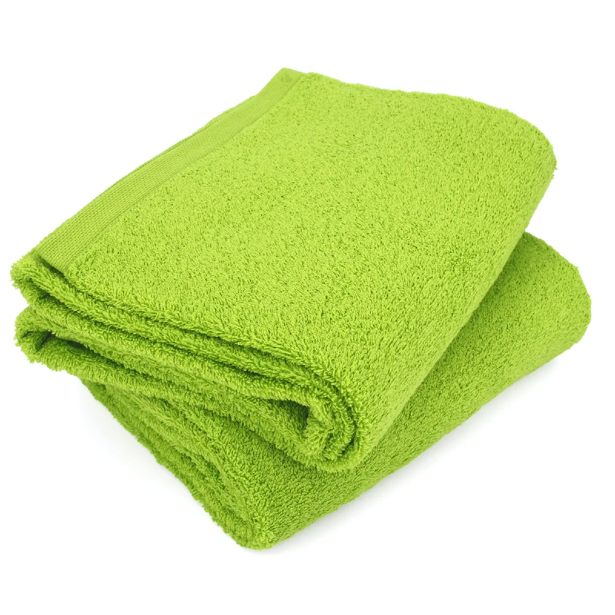 Lot De 2 Draps De Bain 90x150 Cm Alpha Vert Pistache