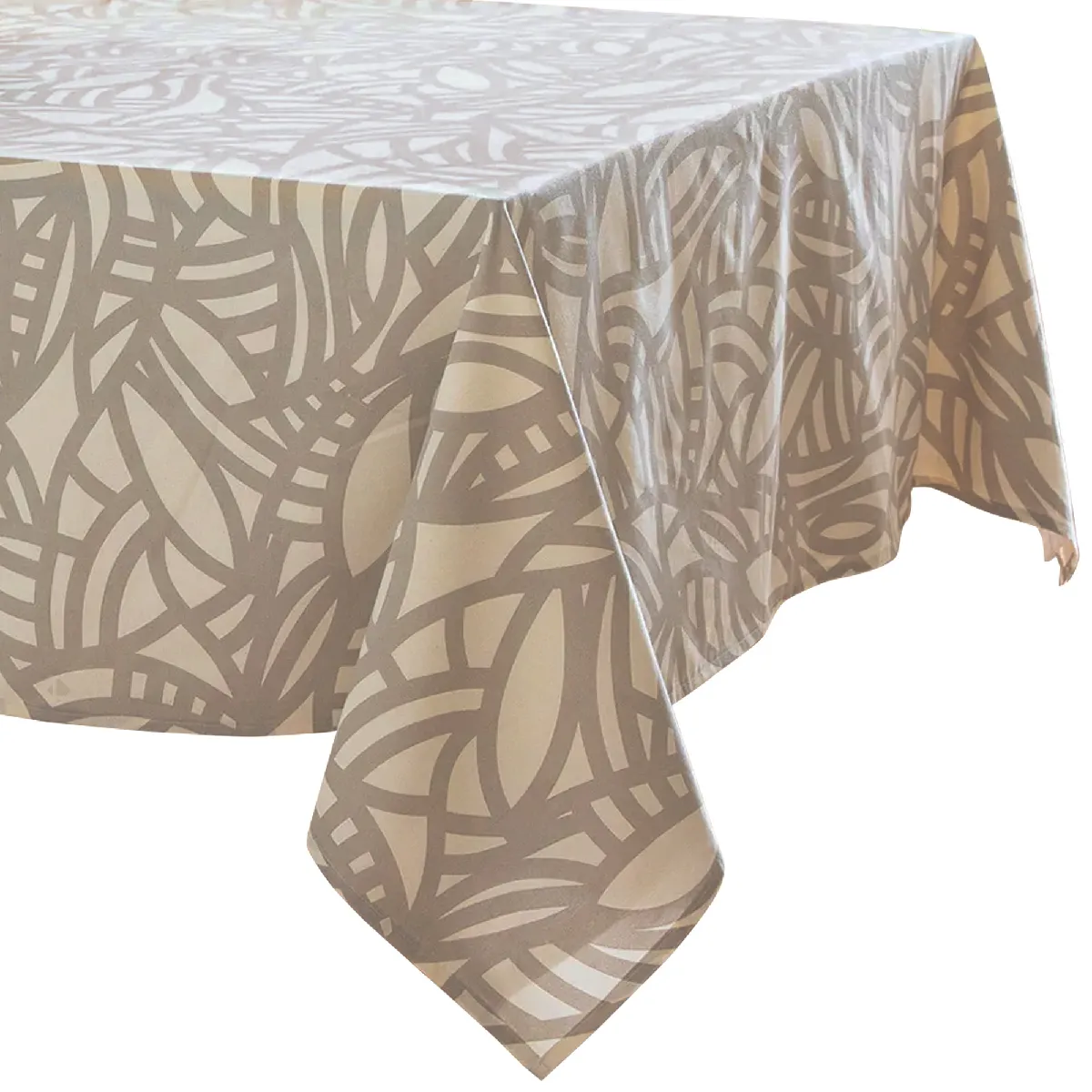 Nappe Rectangle 160x250 Cm Éva Beige Écru Coton +