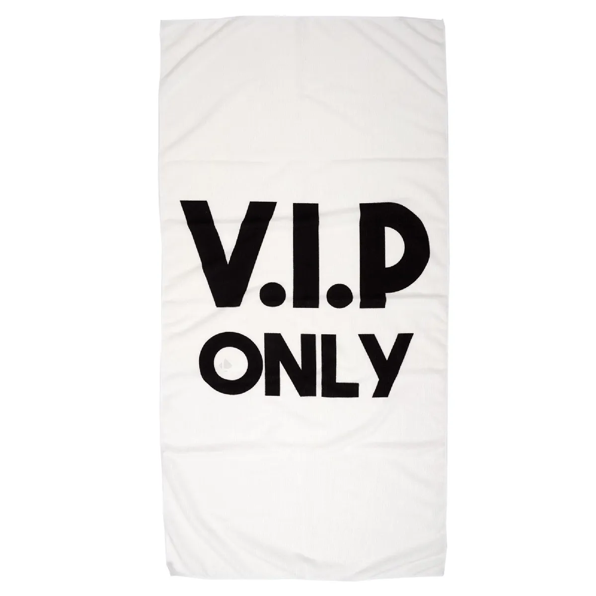 Drap De Plage 70x140 Cm En Polyester Kaneohe Modèle "vip Only" Blanc Et Noir