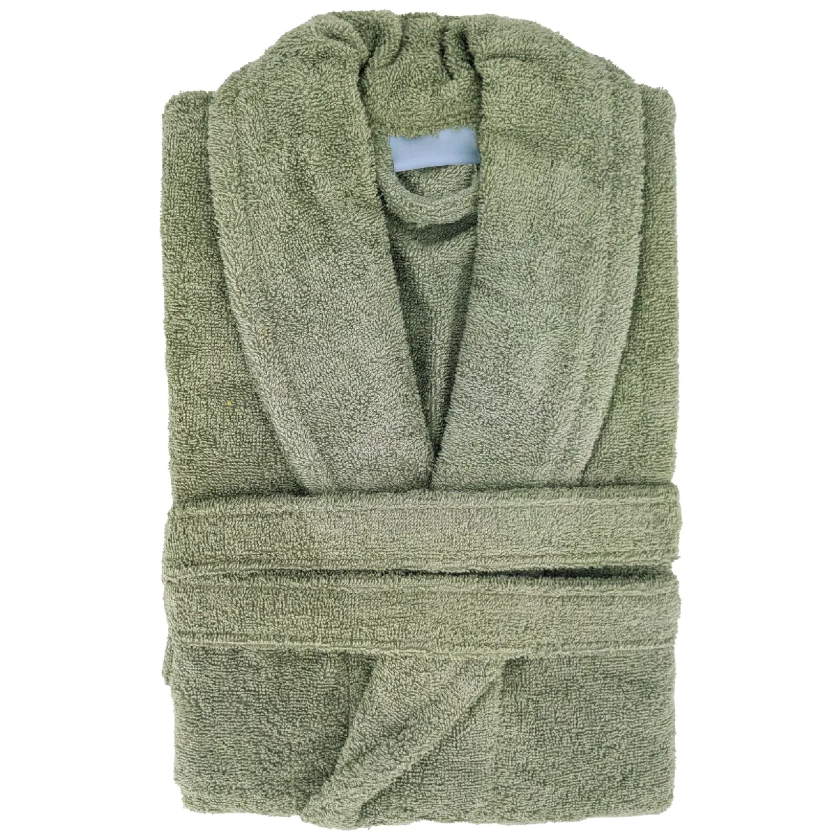Peignoir Col Châle Naia Éponge Coton Taille M Vert Olive