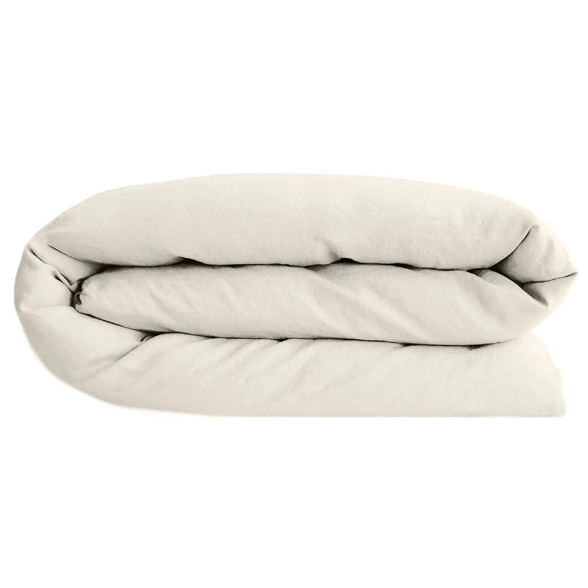 Housse De Couette Lin Et Coton 260x240 Cm Collection Opera Beige Ivoire