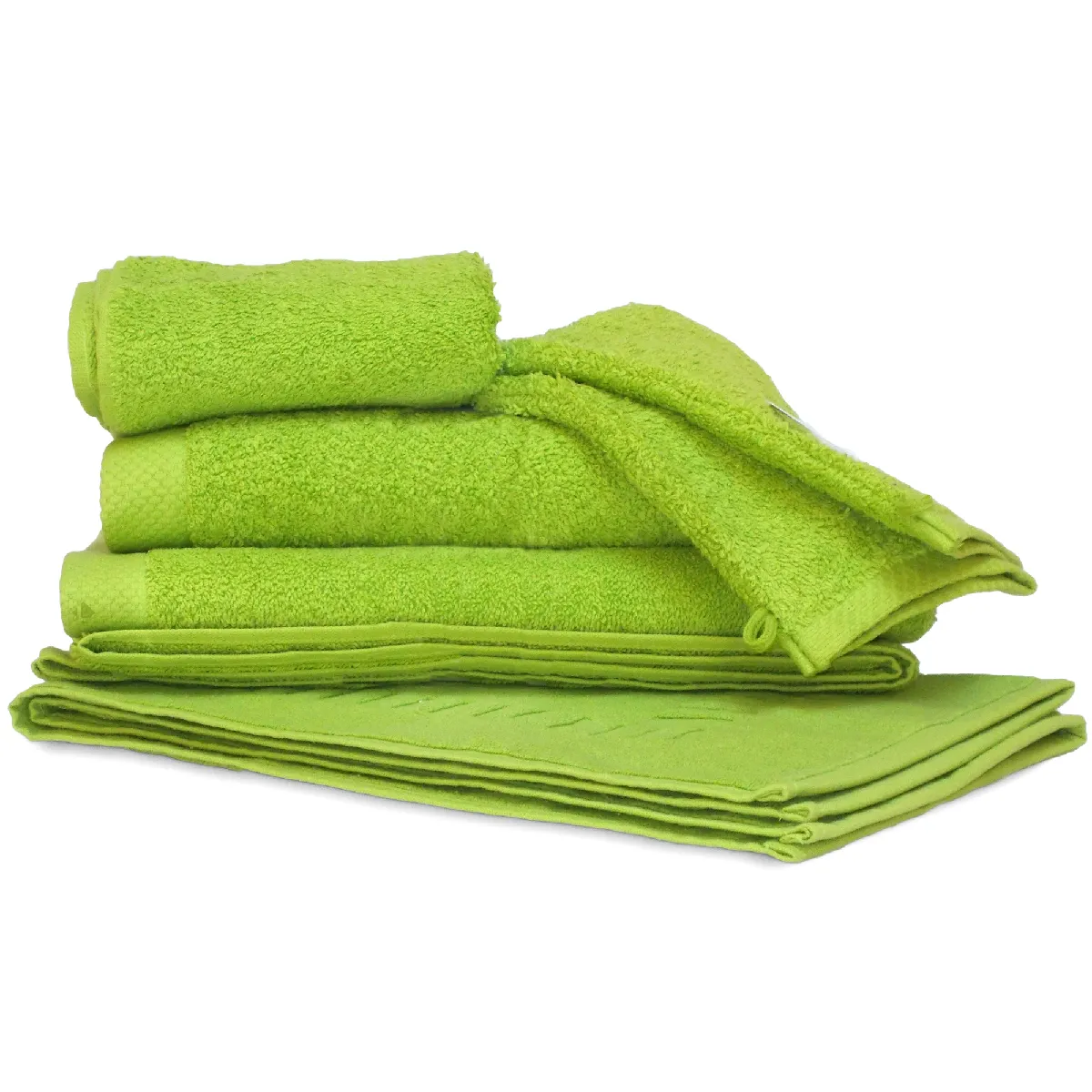 Parure De Bain 6 Pièces Pure Pistache 550g/m2