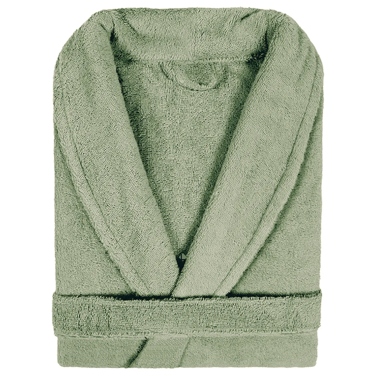 Peignoir Col Châle Adulte Pure Coton Xxl Vert Herbe