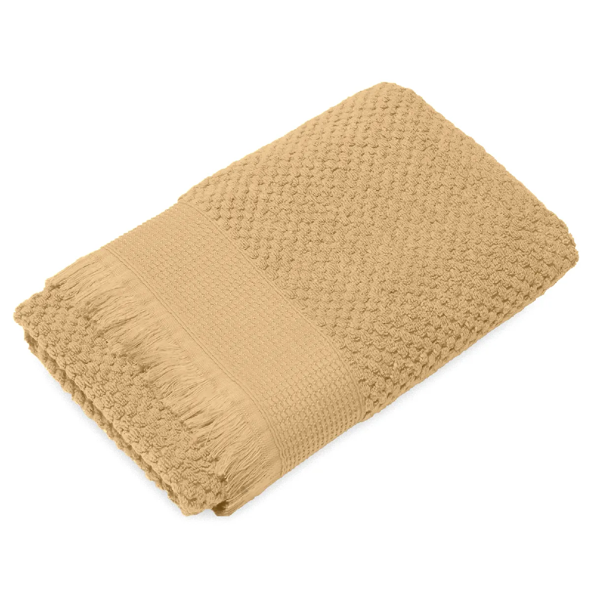 Drap De Douche 70x130 Cm Tethys Micro-coton Jaune Avoine