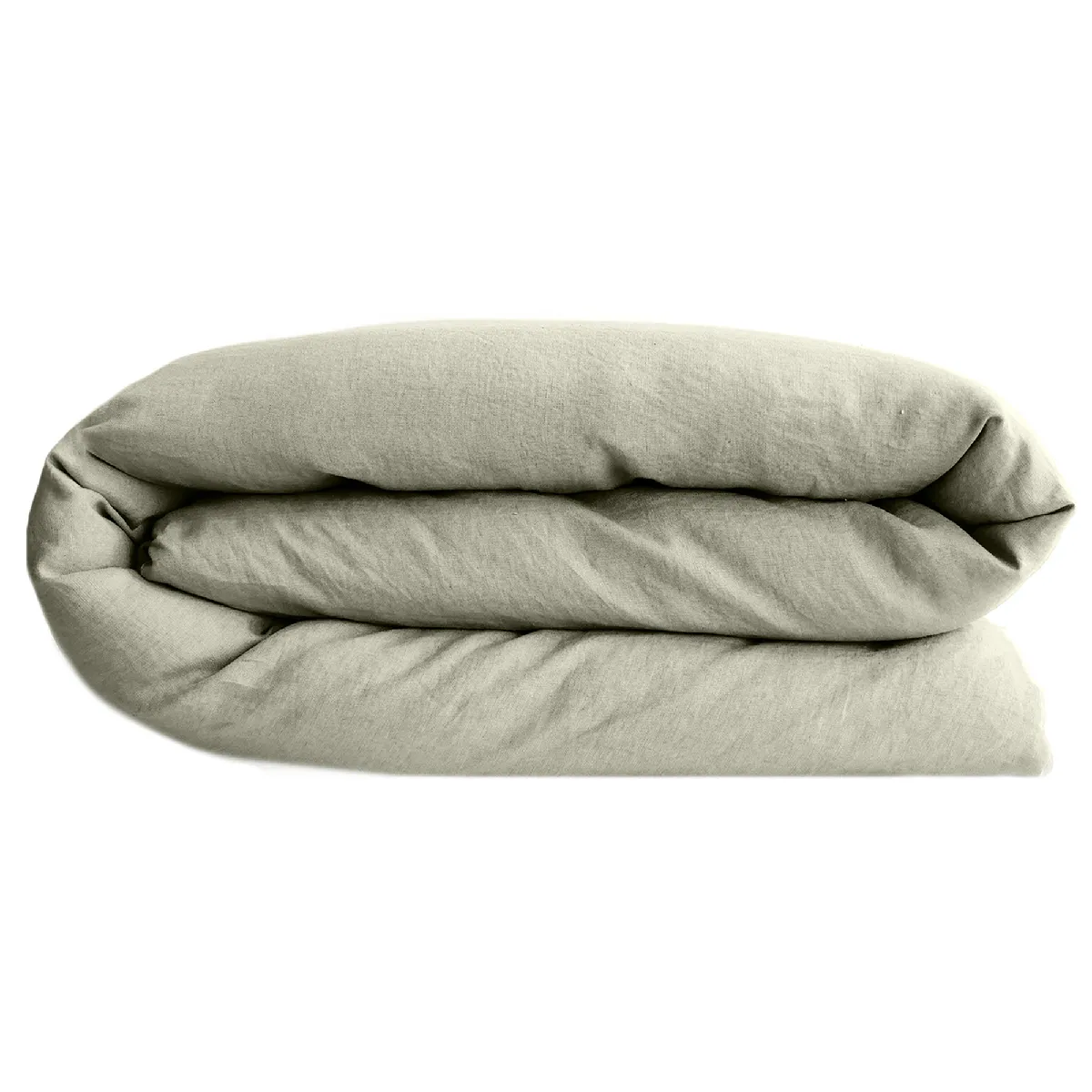 Housse De Couette Lin Et Coton 280x240 Cm Collection Opera Vert Laurier
