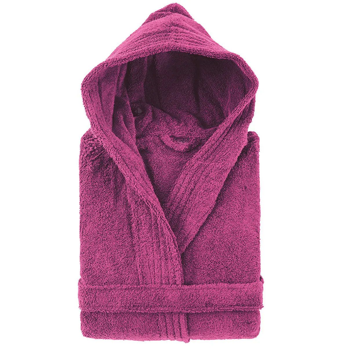 Peignoir À Capuche Adulte Pure Coton M Violet Prune