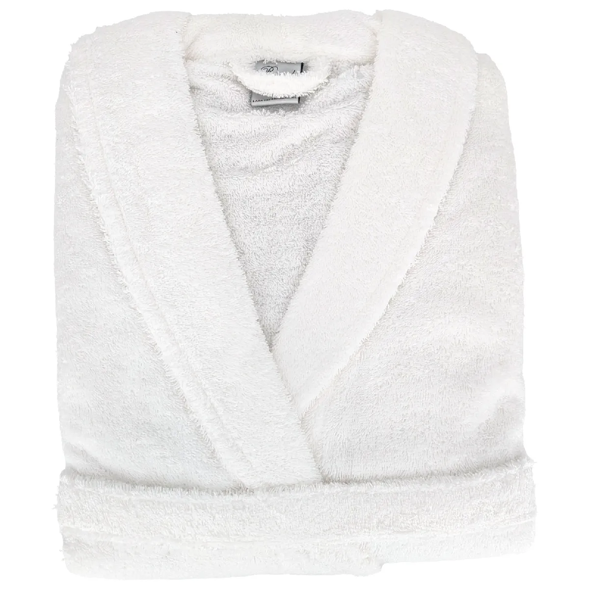 Peignoir Col Châle Royal Cresent Éponge Coton Taille Xl Blanc