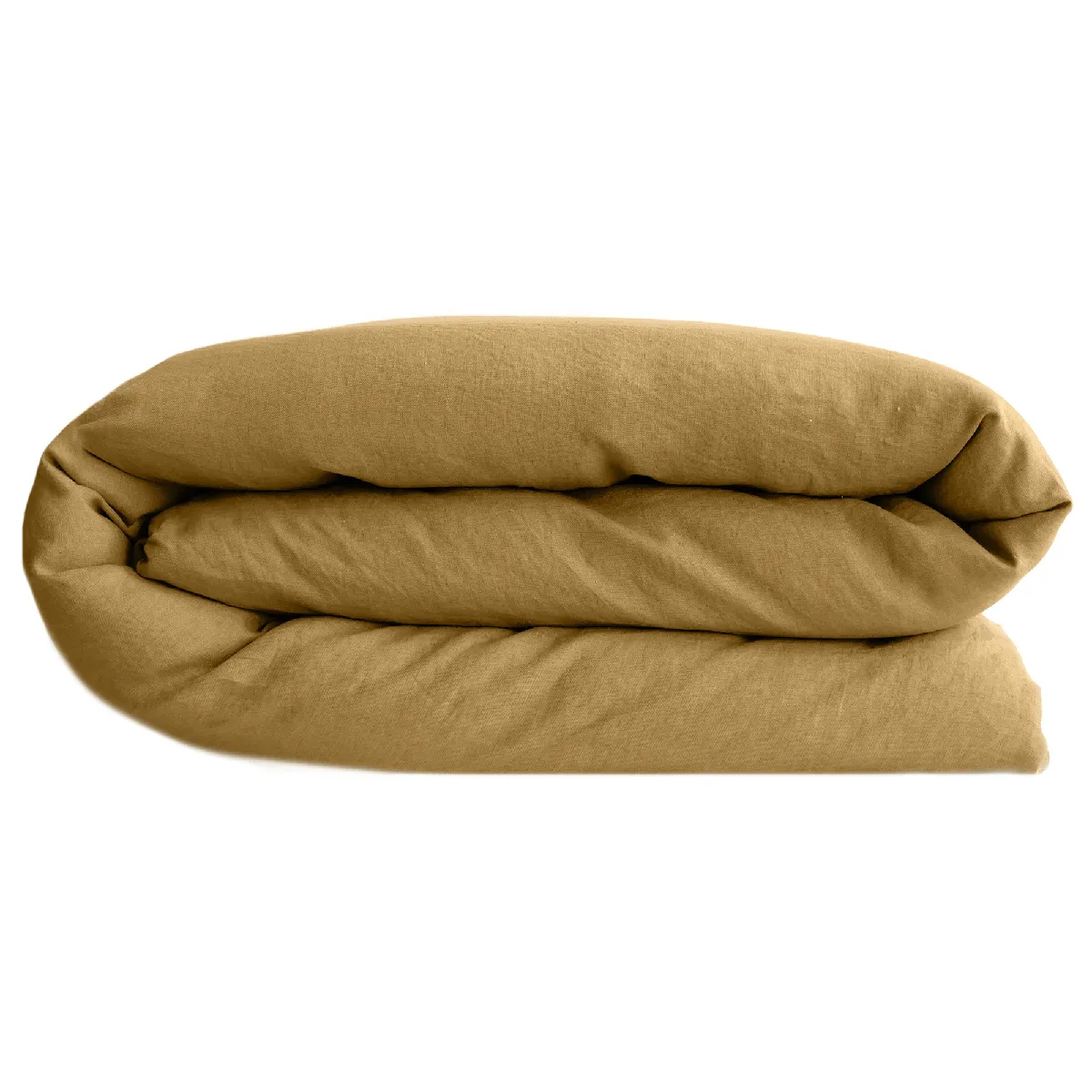 Housse De Couette Palace Pur Coton Lavé 200x200 Cm Uni Marron Houblon