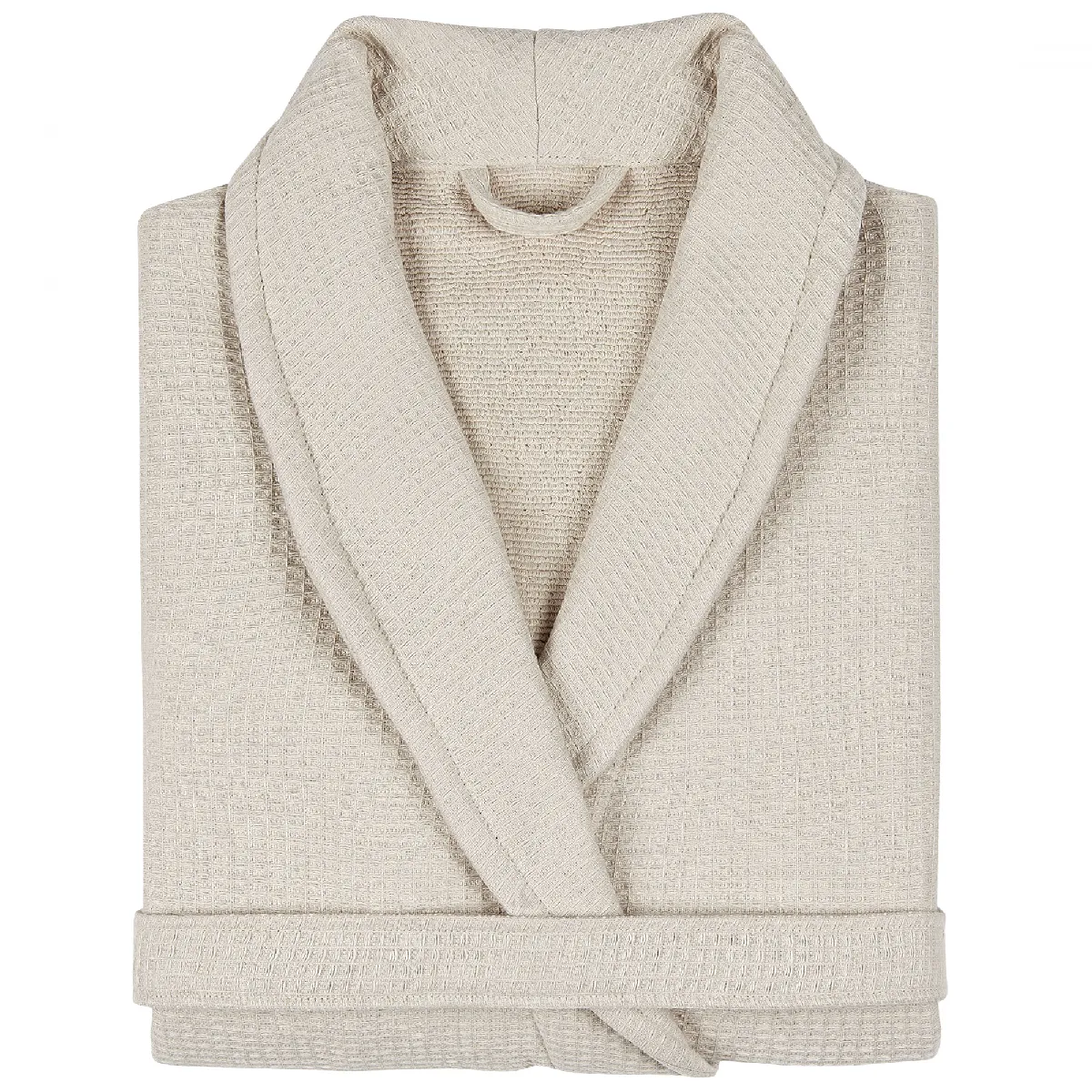 Peignoir Col Châle Adulte Natural Coton Xl Ivoire Blanc Crème