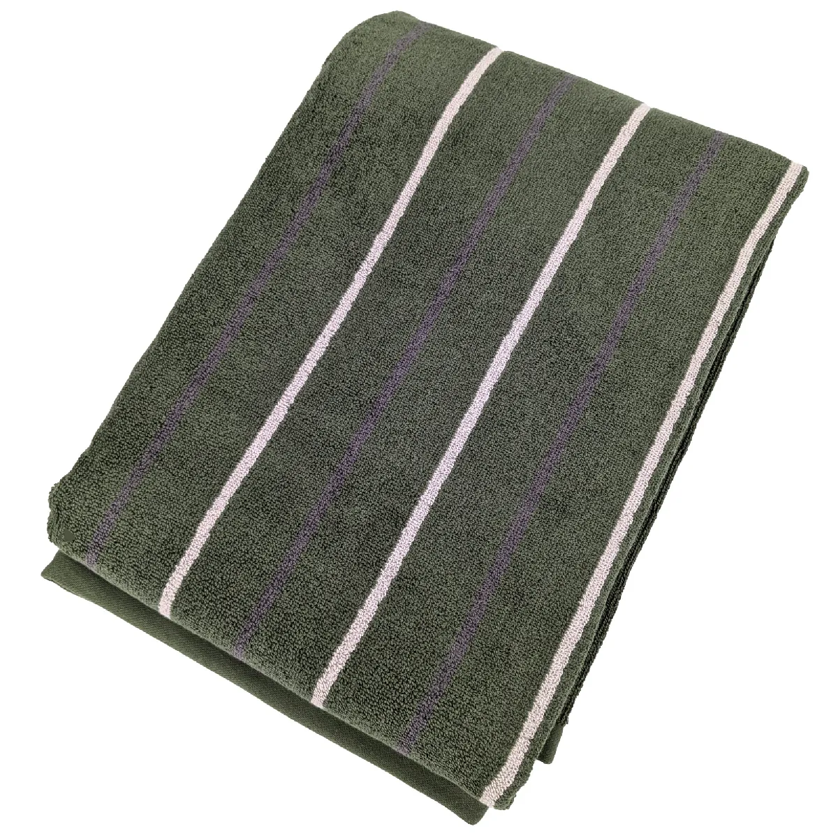 Drap De Bain 100x150 Cm Bold Éponge En Coton 500 G/m² Vert Kaki